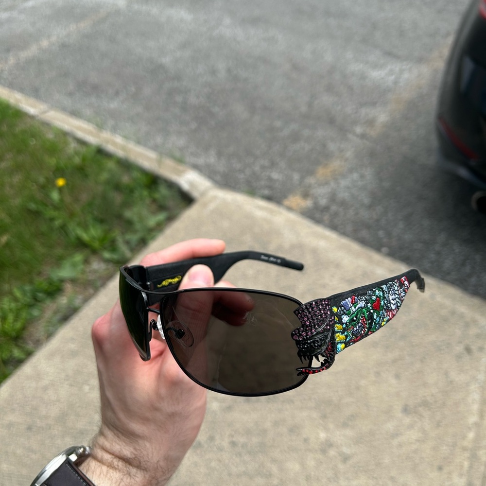Ed Hardy Black Sunglasses